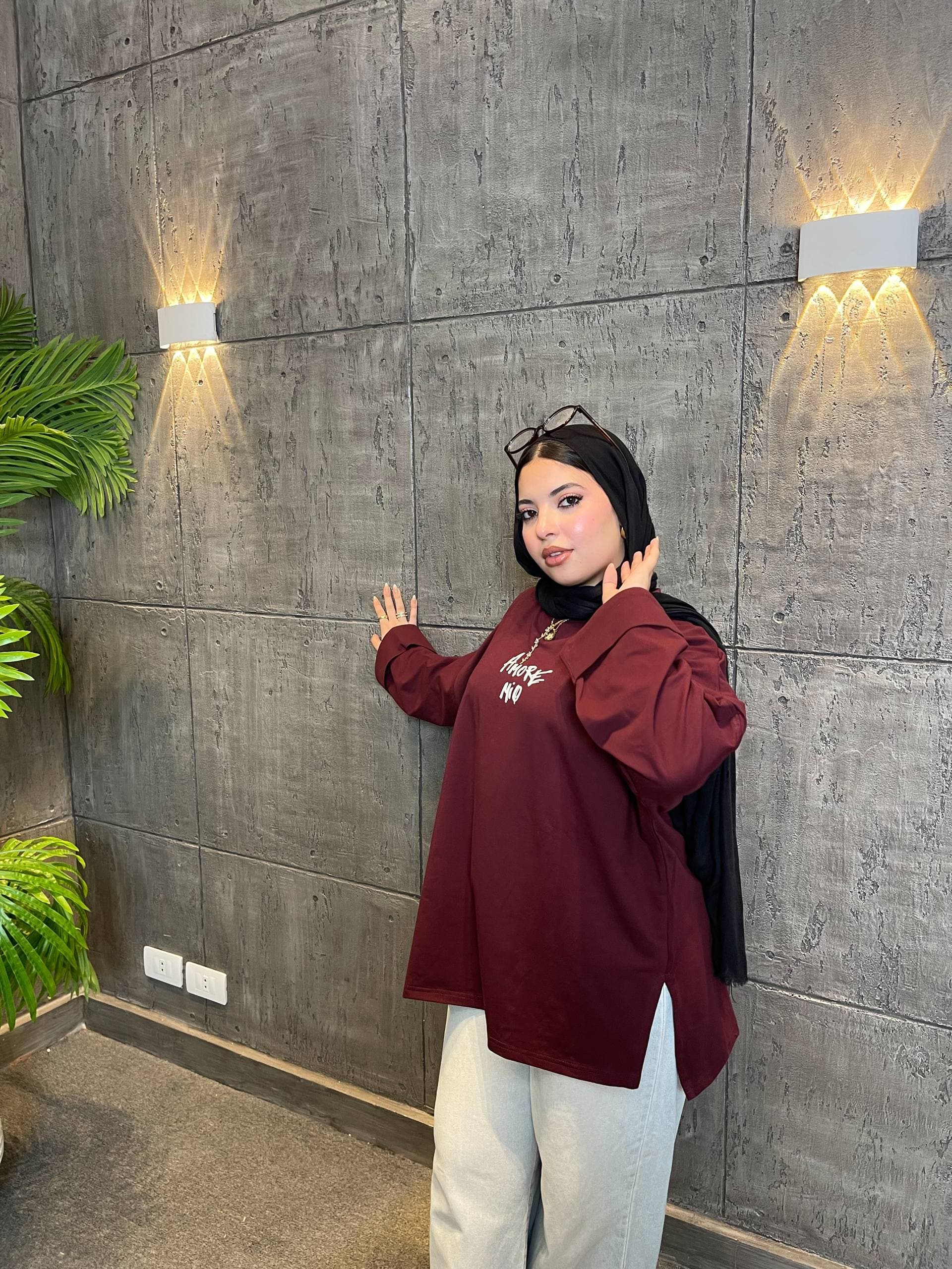 Oversized Simple Print T-Shirt