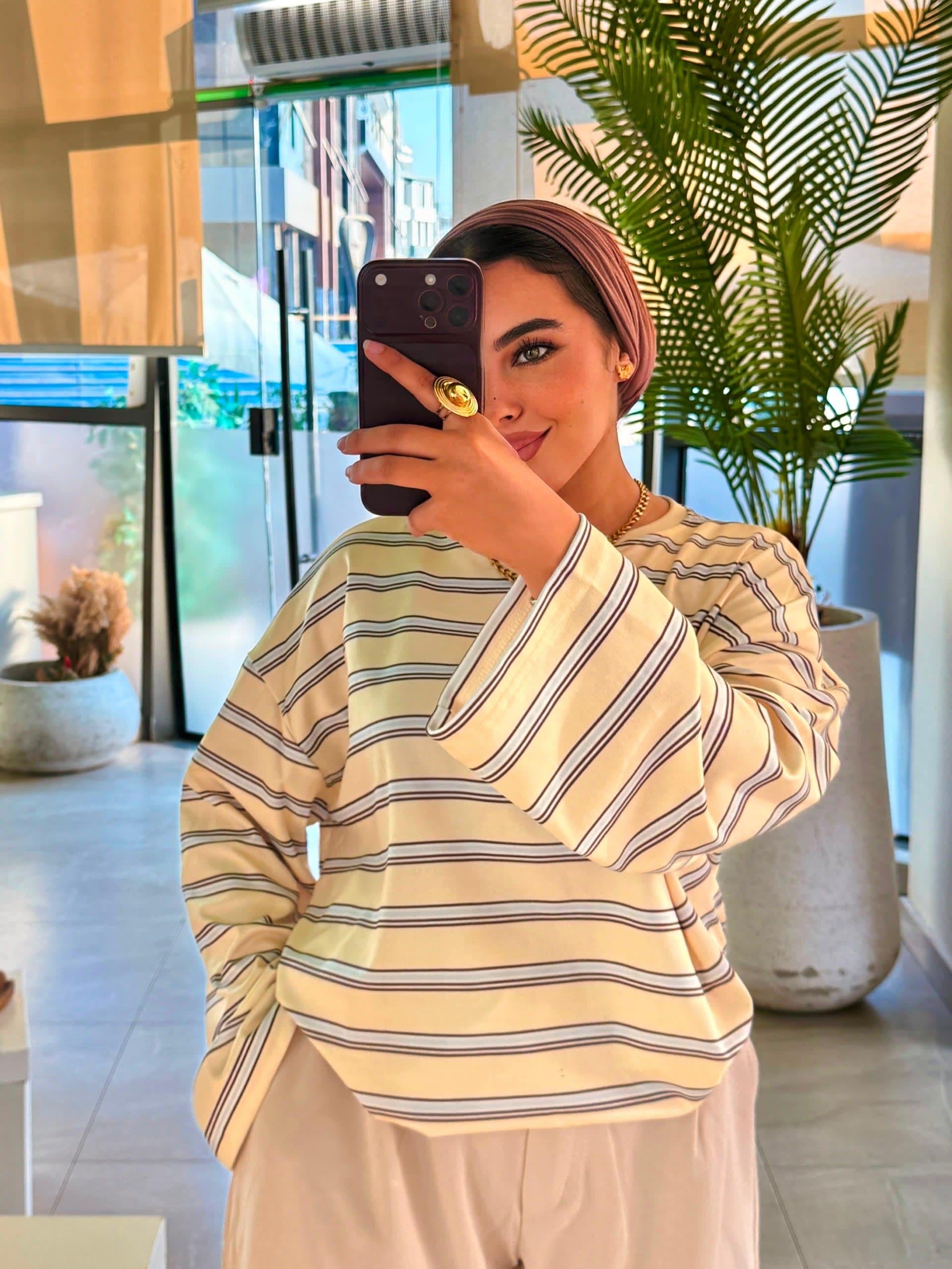 Butter Striped Tee — alternate view